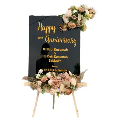 Papan Bunga Akrilik Giri Emas